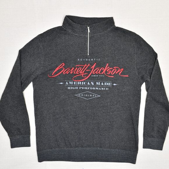 Barret Jackson Men 1/4 Zip Pullover Sweater Cotton Blend Gray Size 2XL - Picture 1 of 8